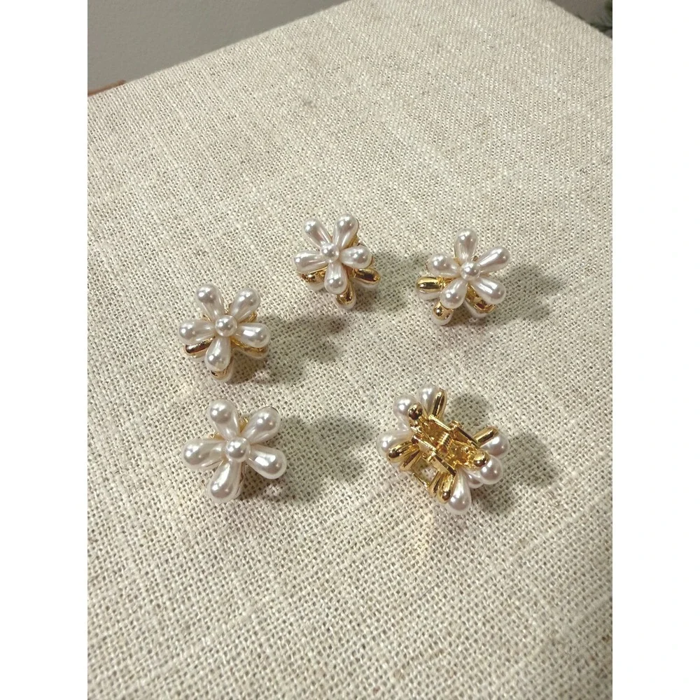 Set 5 romantic pearl floral summer wedding updo prom dance hair sweet pretty new